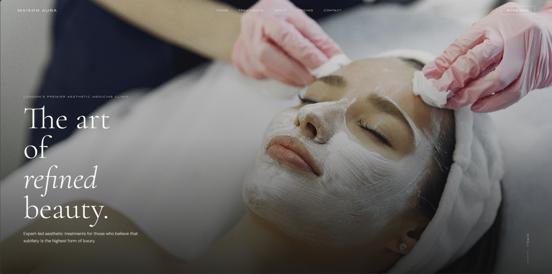 Maison Aura aesthetic clinic website design