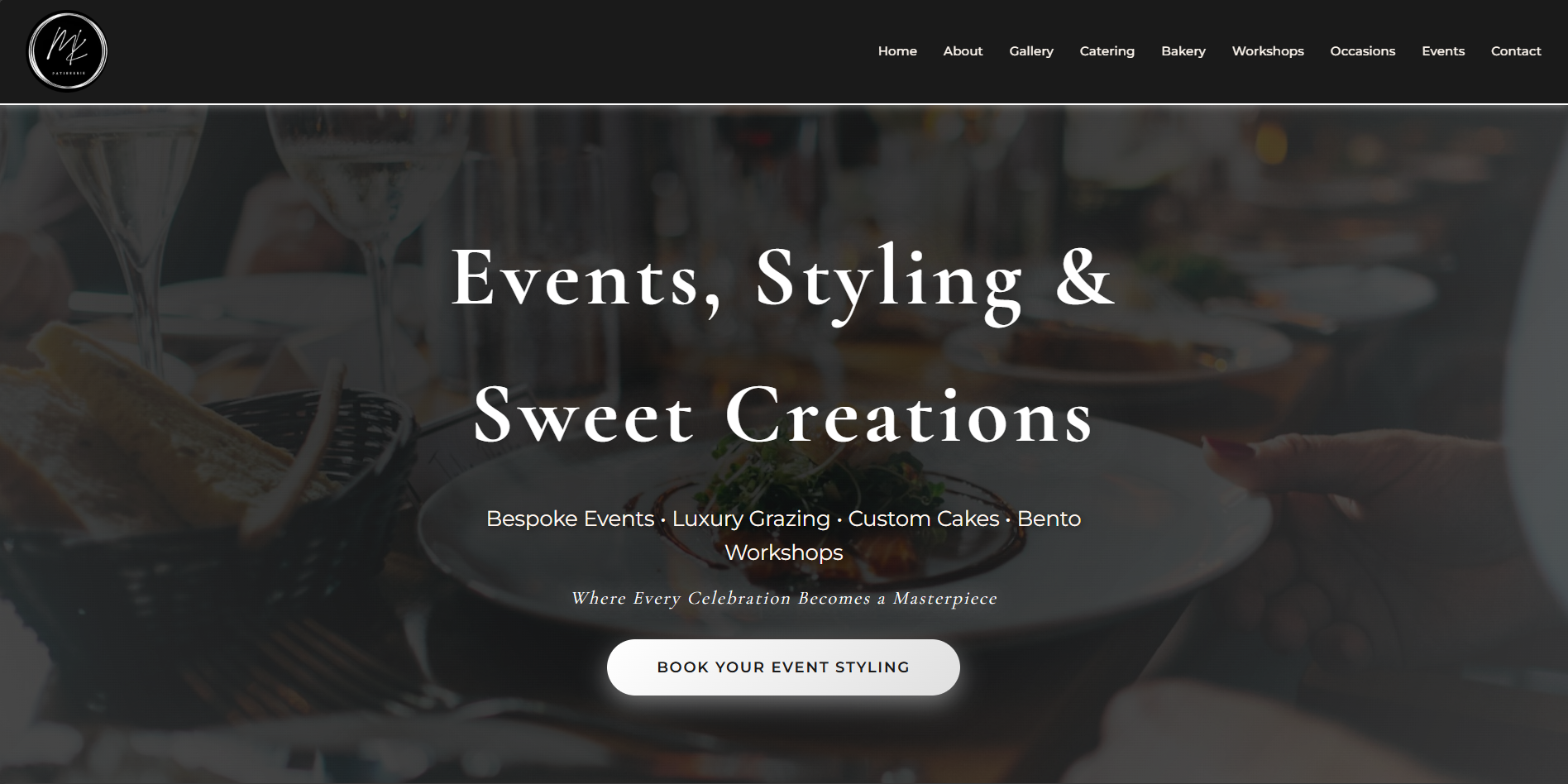 MK Patisserie website design