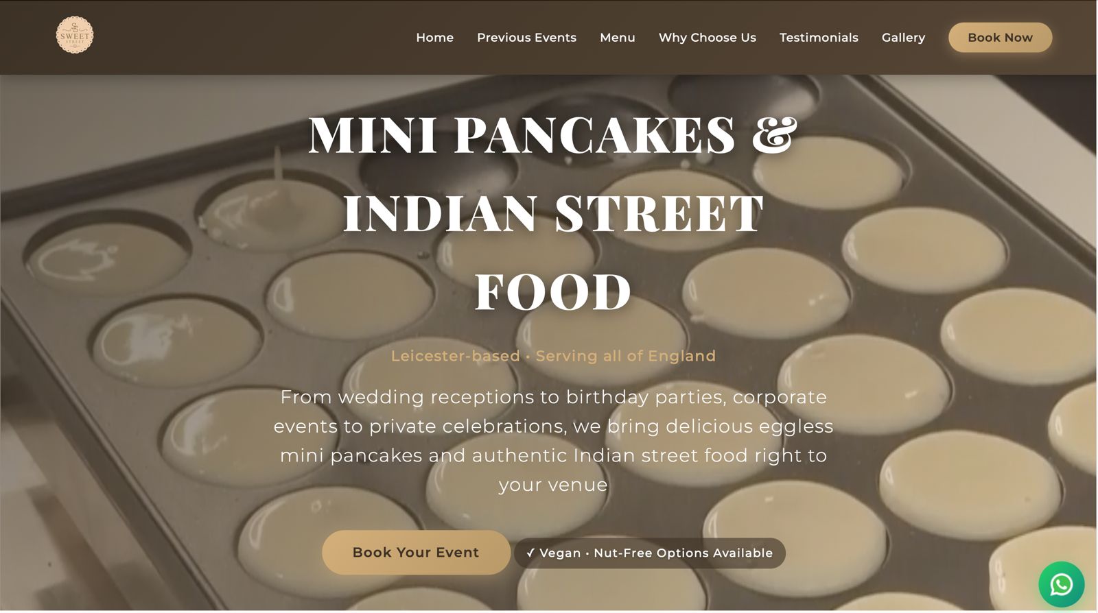 Sweetst dessert shop website design