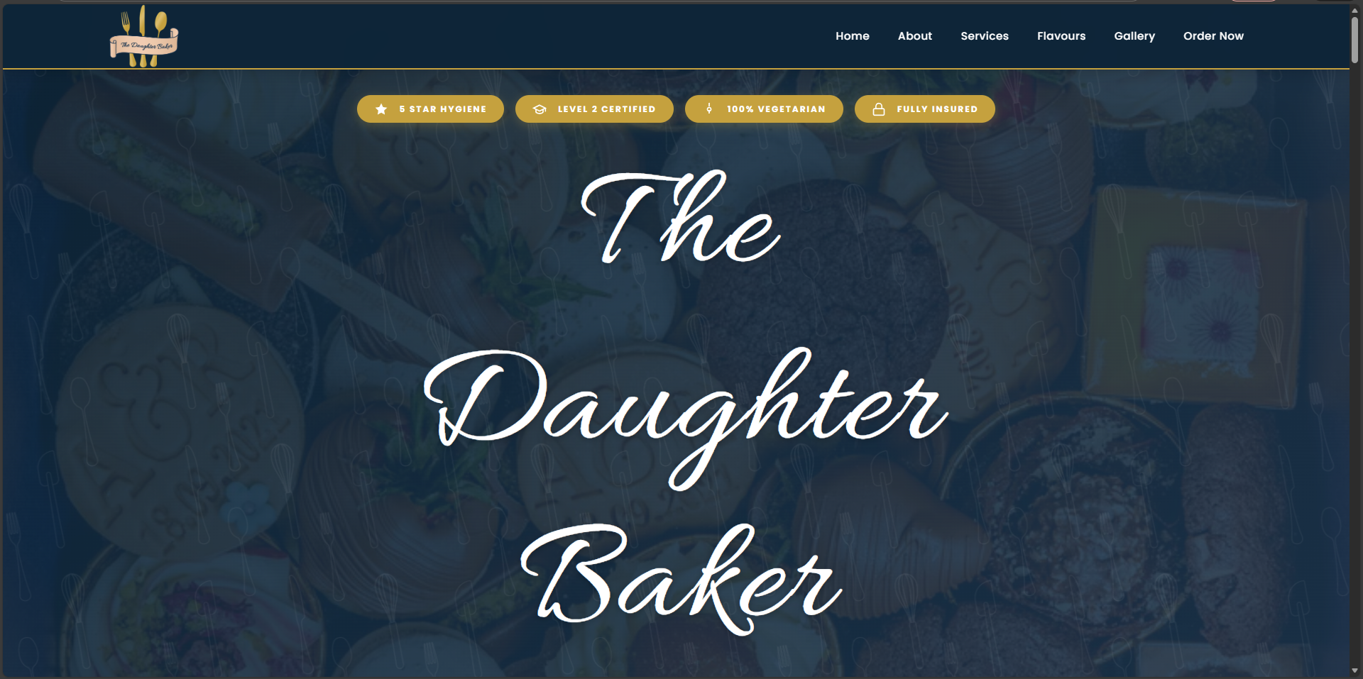 The Daughter Baker website